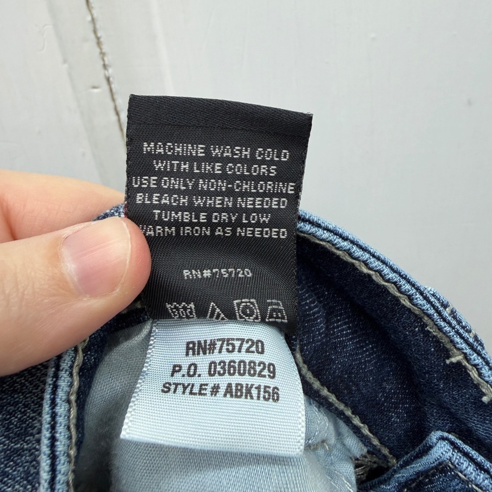 BKE Starlite Thick Stitch Straight Leg Denim Jeans Women's 27L 27 Long Tall Blue - Picture 8 of 8